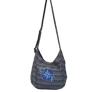 Metro Retro by Thirty One Nautical Maritime Print Adjustable Strap Crossbody Bag